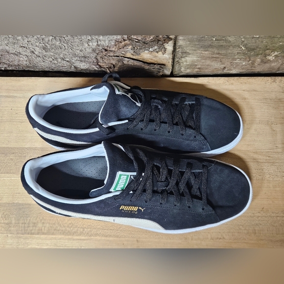 Puma Palermo black suede n white leather mens 13 - Picture 5 of 7